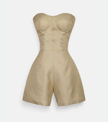 Cropped Bustier Jumpsuit